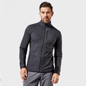 Icebreaker Men's Descender Long Sleeve Zip Jacket in Grey and Black